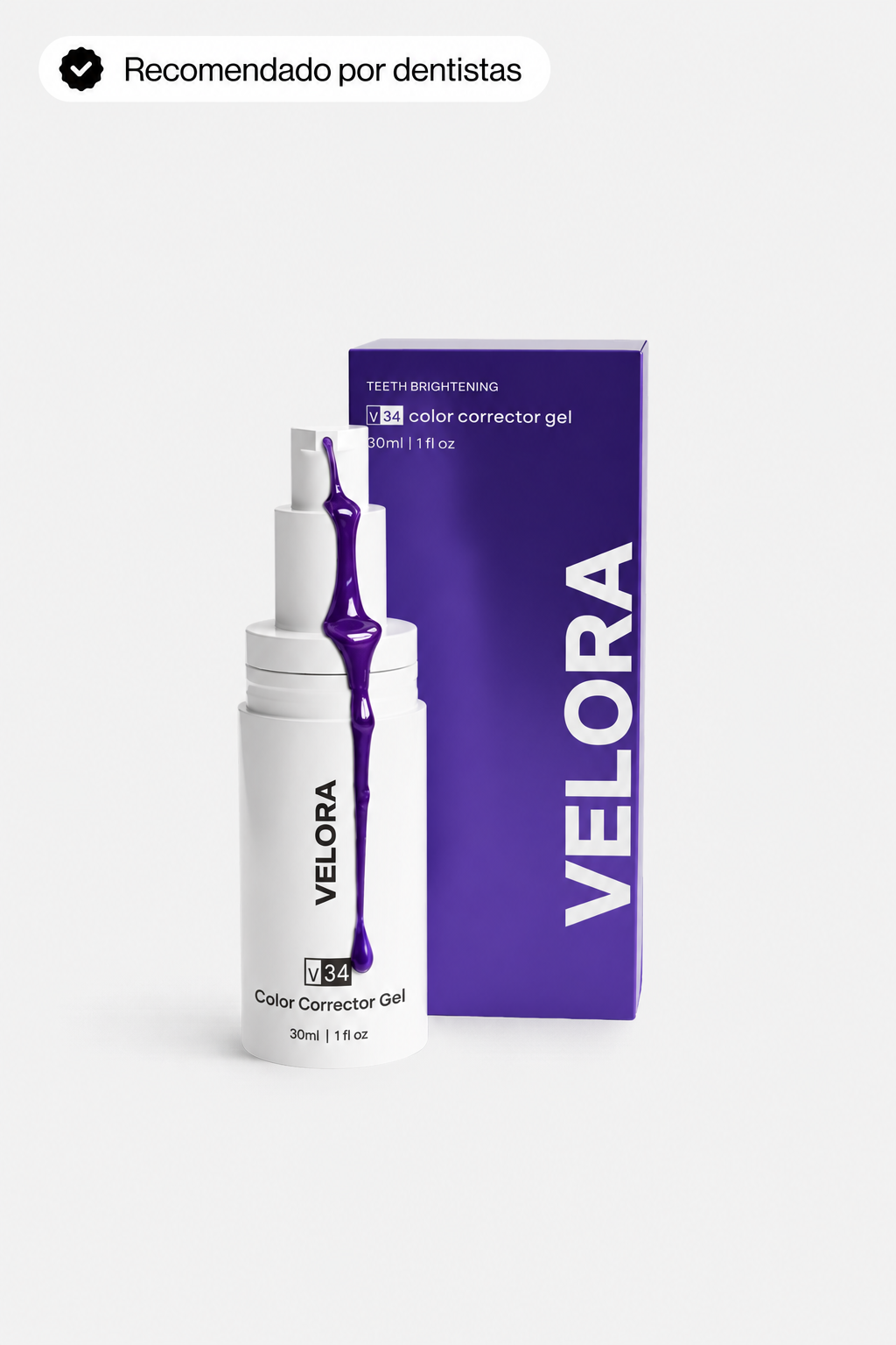 Purple V34 y su envase